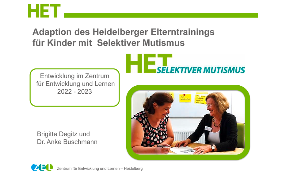 Handout zum Heidelberger Elterntraining für Kinder mit Selektiven Mutismus